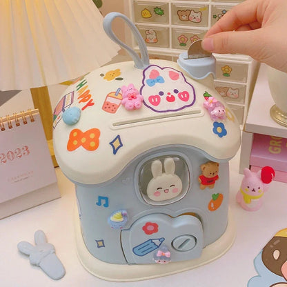 Kawaii Bunny House Coin Bank