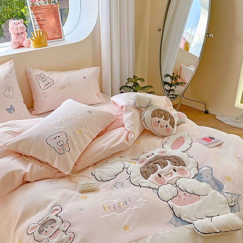 Kawaii Bunny Girl Bedding