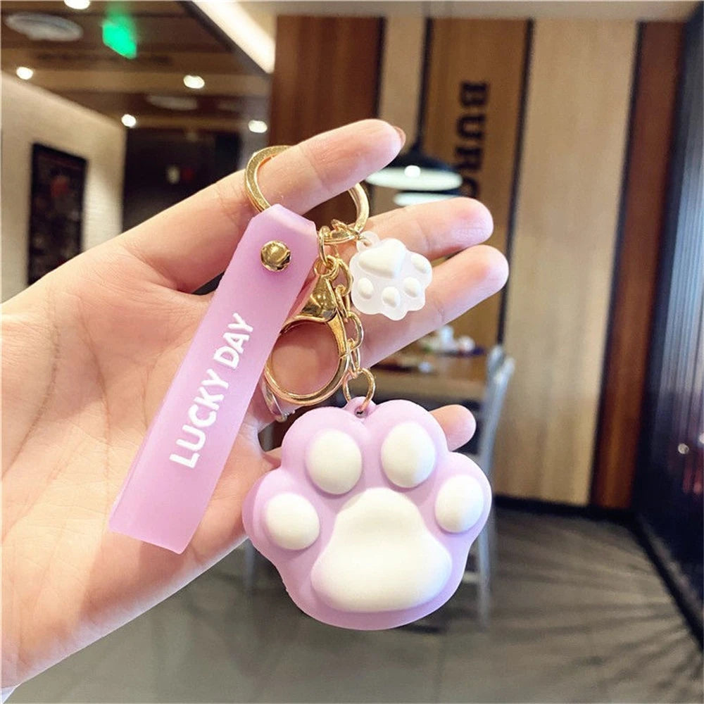 Lucky Day Cat Paw Keychain