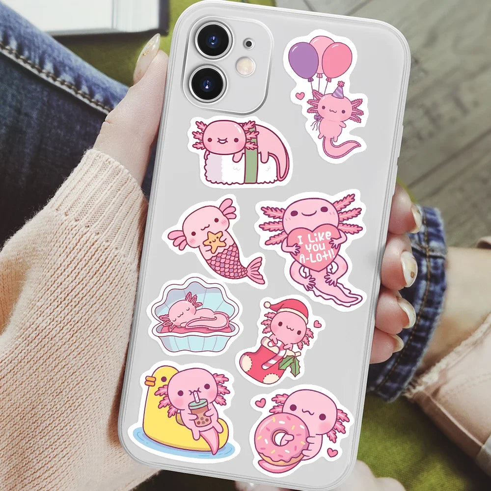 Kawaii Axolotl Sticker Pack – Kore Kawaii Kawaii Axolotl Sticker Pack – Kore Kawaii