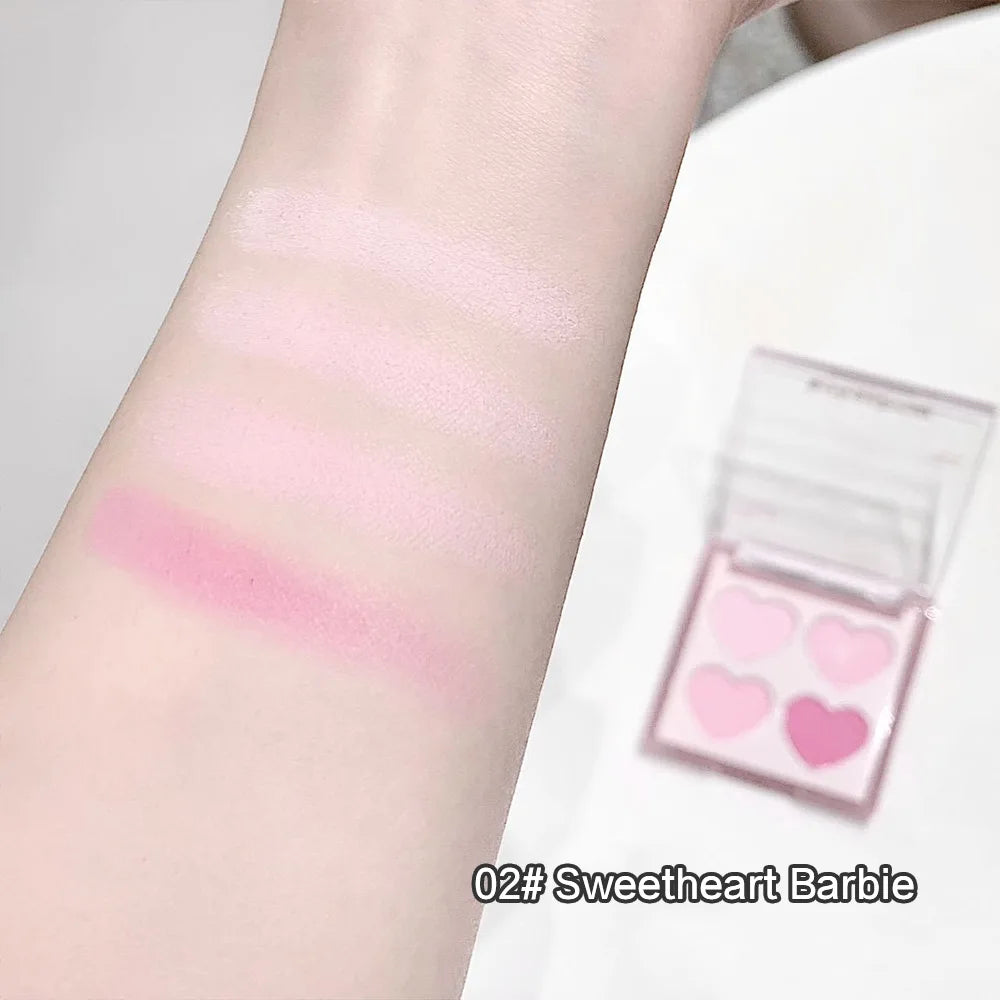 KAKASHOW Four-Color Heart Blush Palette