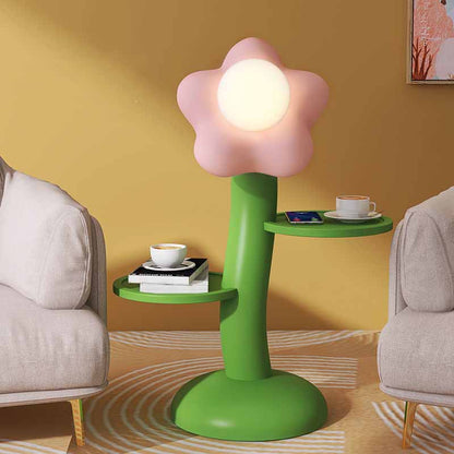 Flower Floor Lamp Table