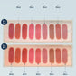 Lip color swatches 