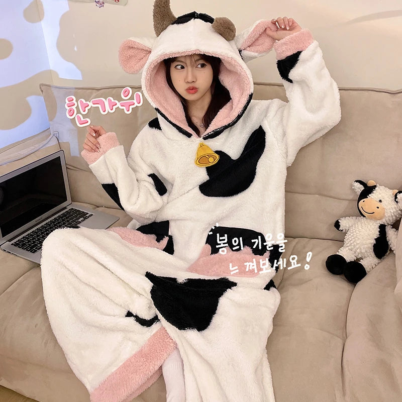 Kawaii Kigurumi Cow Pajama Onesie