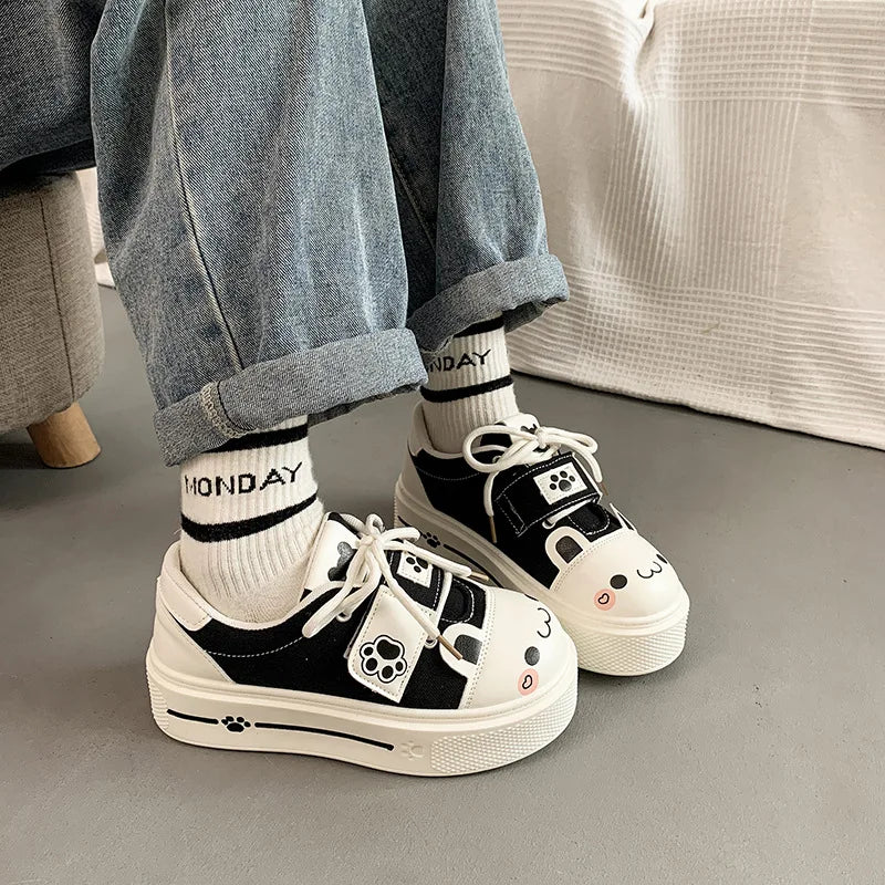 Kawaii Neko Platform Sneakers | Cat Chunky Shoes | Kore Kawaii