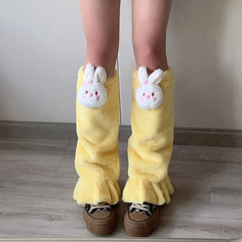 Cute Bunny Yellow Leg Warmers
