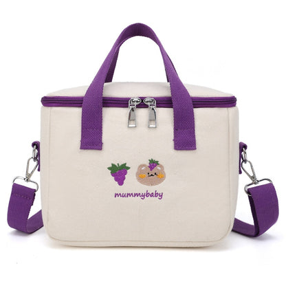 Kawaii Purple Cooler Lunch Bag