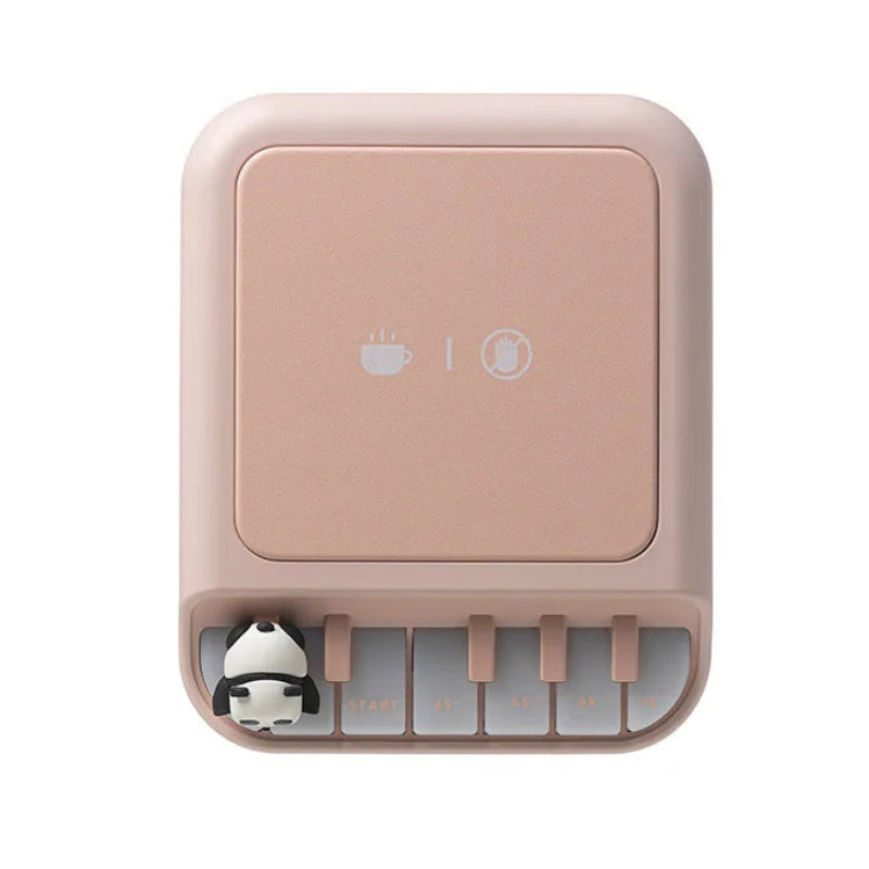 Top View of the Pink Kawaii Panda Piano Cup Heater