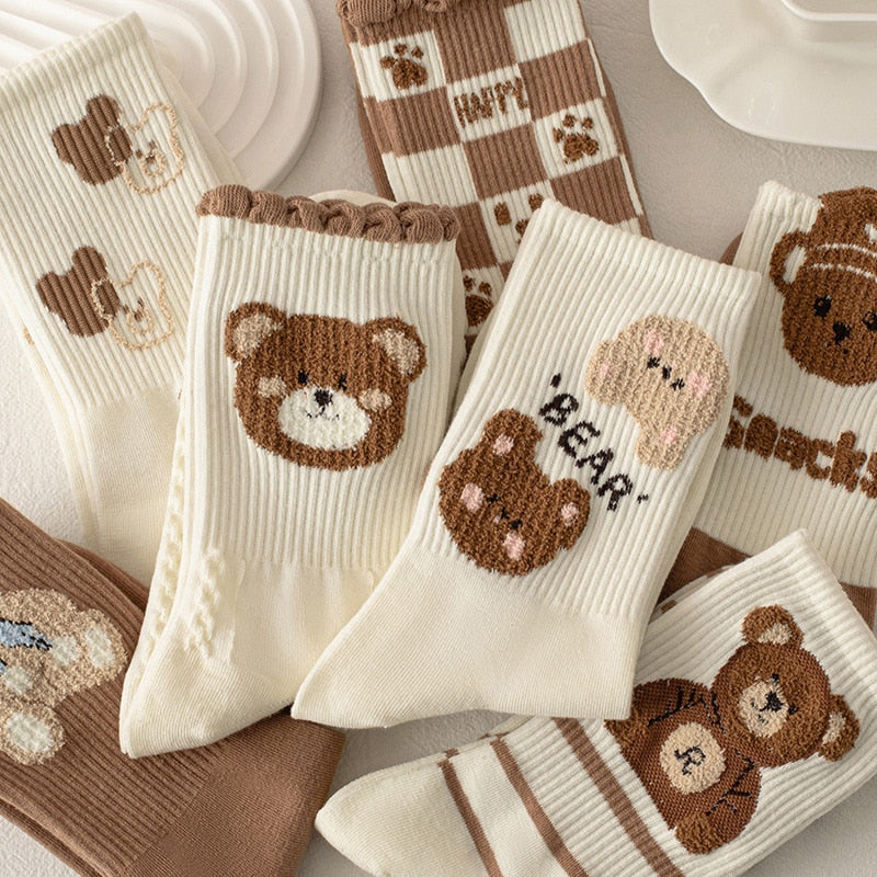 Kawaii Harajuku Teddy Bear Socks