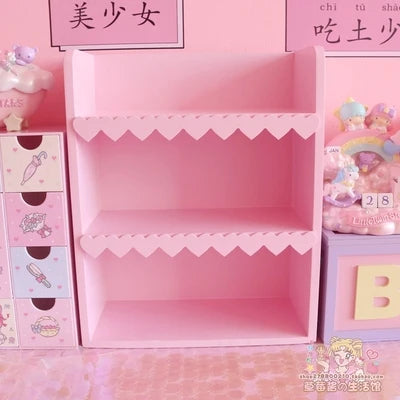 Cute Wooden Shelves with Heart Trim