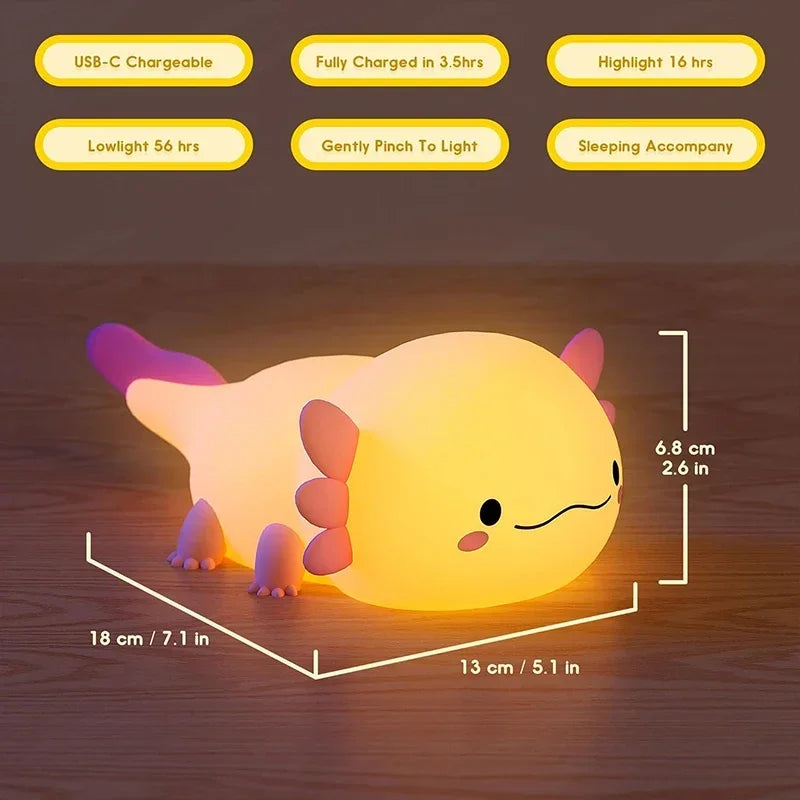 Kawaii Axolotl Night Light