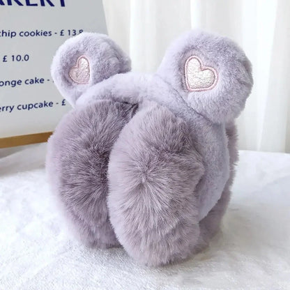 Cute Bear Ears Earmuffs in Purple