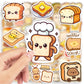 Hand holding Kawaii toast sticker