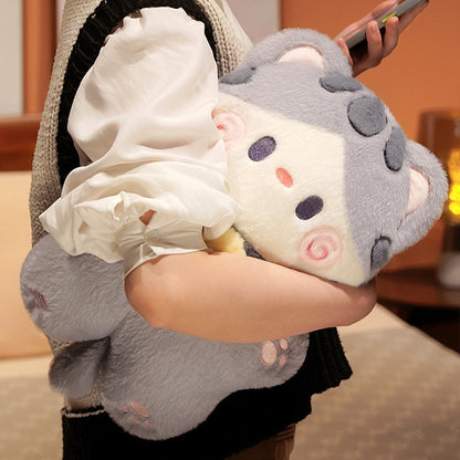 Kawaii Grey Soft Cat Pillow Plushie