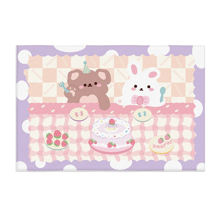 Kawaii Pastel Bedroom Rugs