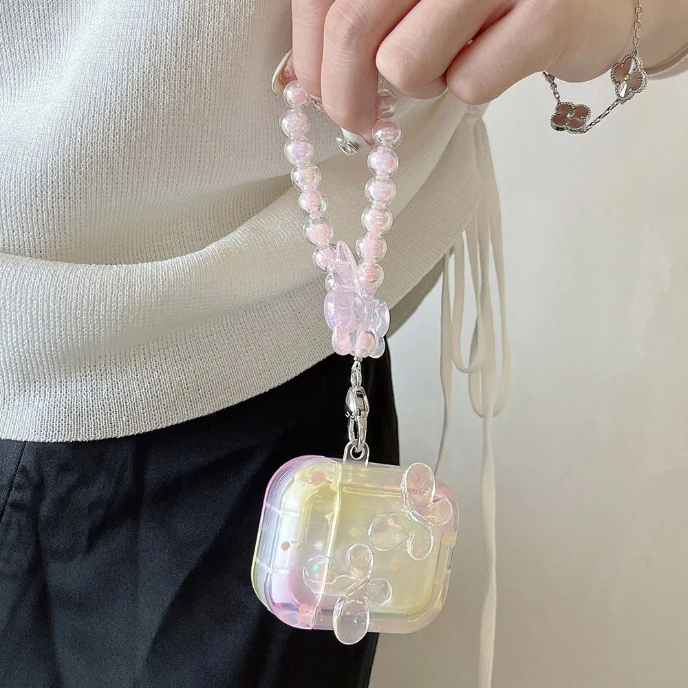 Kawaii Iridescent Butterflies AirPods Case