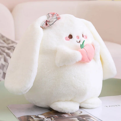 Cute Peach Bunny Stuffed Animal