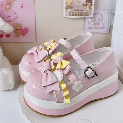 Lovely Bows Mary Jane Shoes in pink