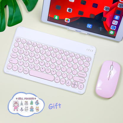 Kawaii Pastel Pink Wireless iPad Keyboard & Mouse