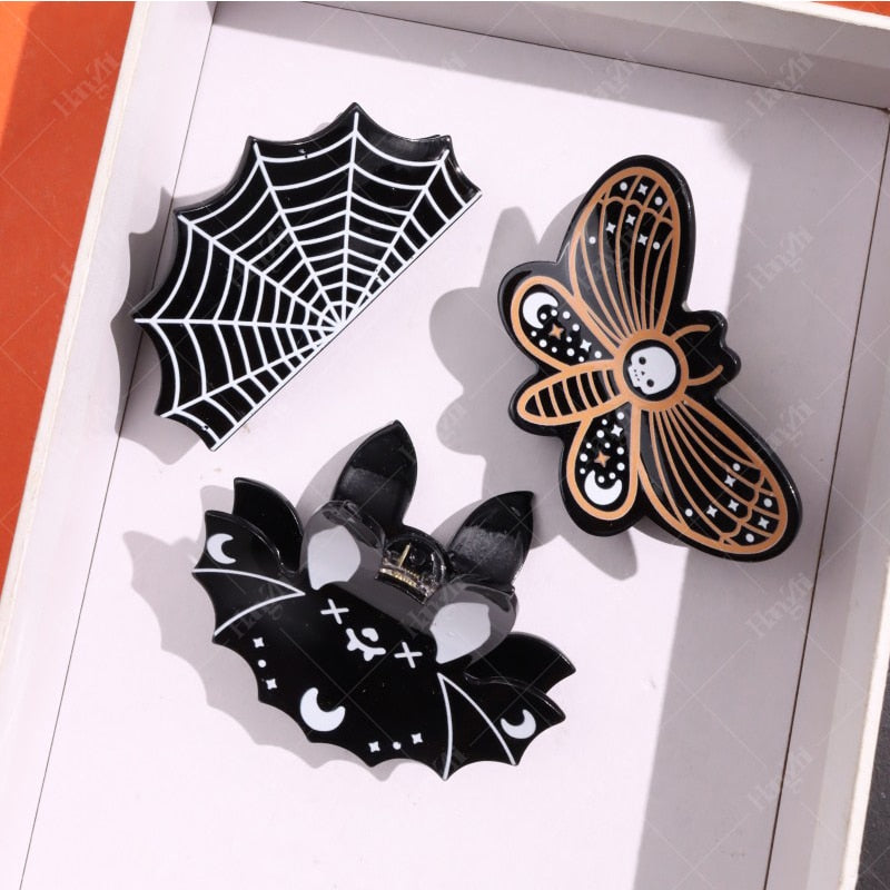 Kawaii Halloween Moth Hair Clips