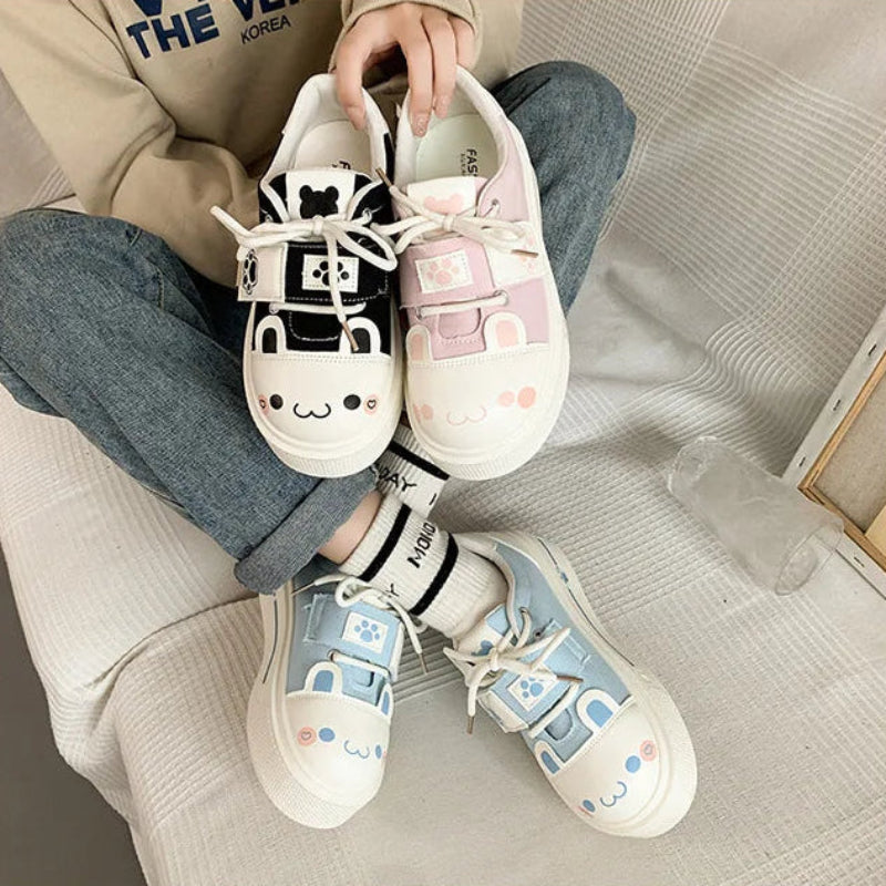 靴 Yukina Kawaii Kawaii Neko Platform Sneakers | Cat Chunky Shoes | Kore Kawaii