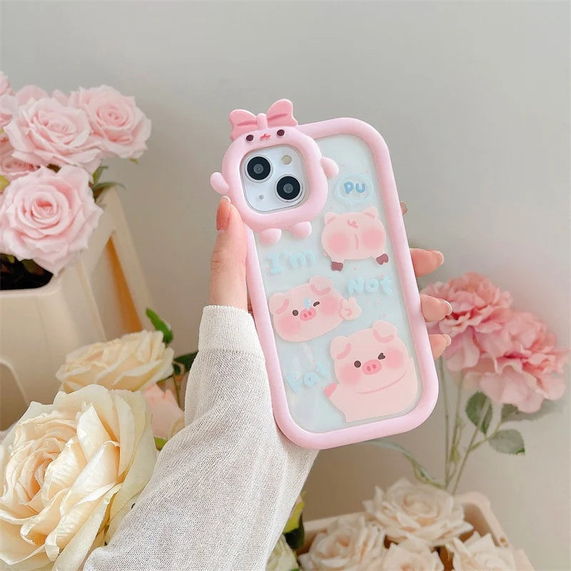 Kawaii Pigs iPhone Case