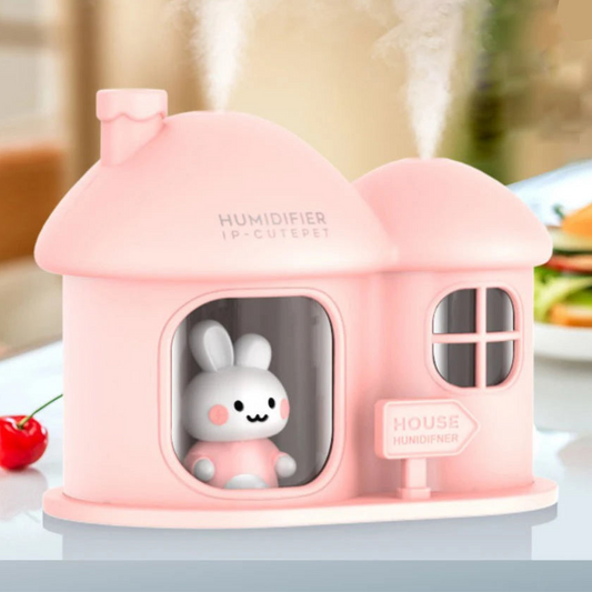 Kawaii Bunny House Humidifier Night Light