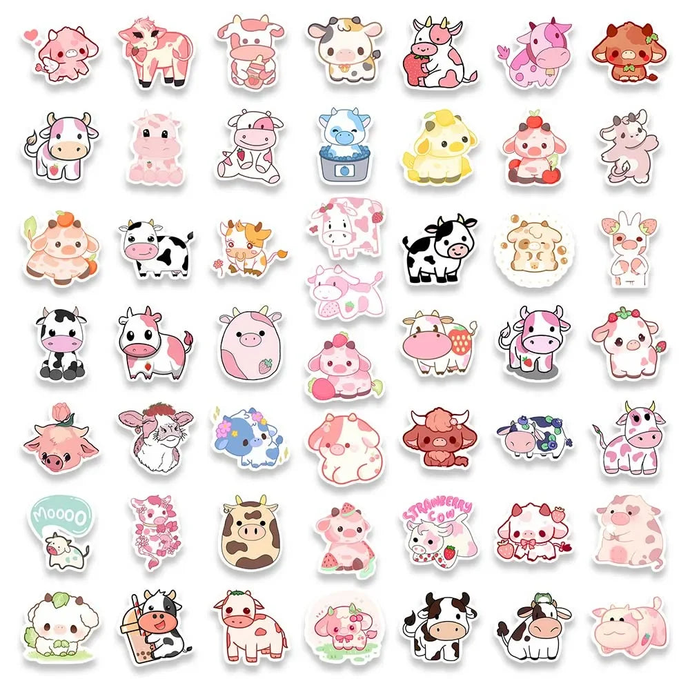 Cow Sticker Pack Kawaii Cow Sticker Pack – Kore Kawaii
