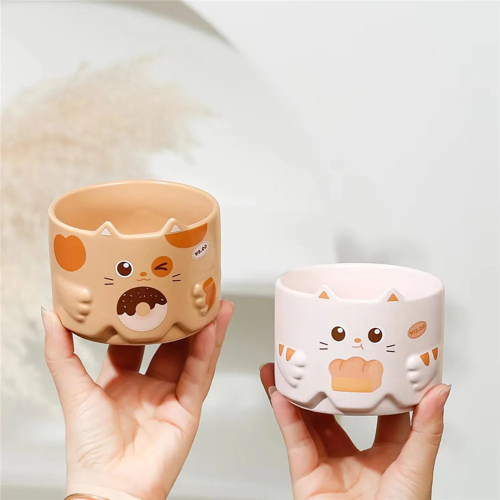 Stackable Cat & Bunny Mugs