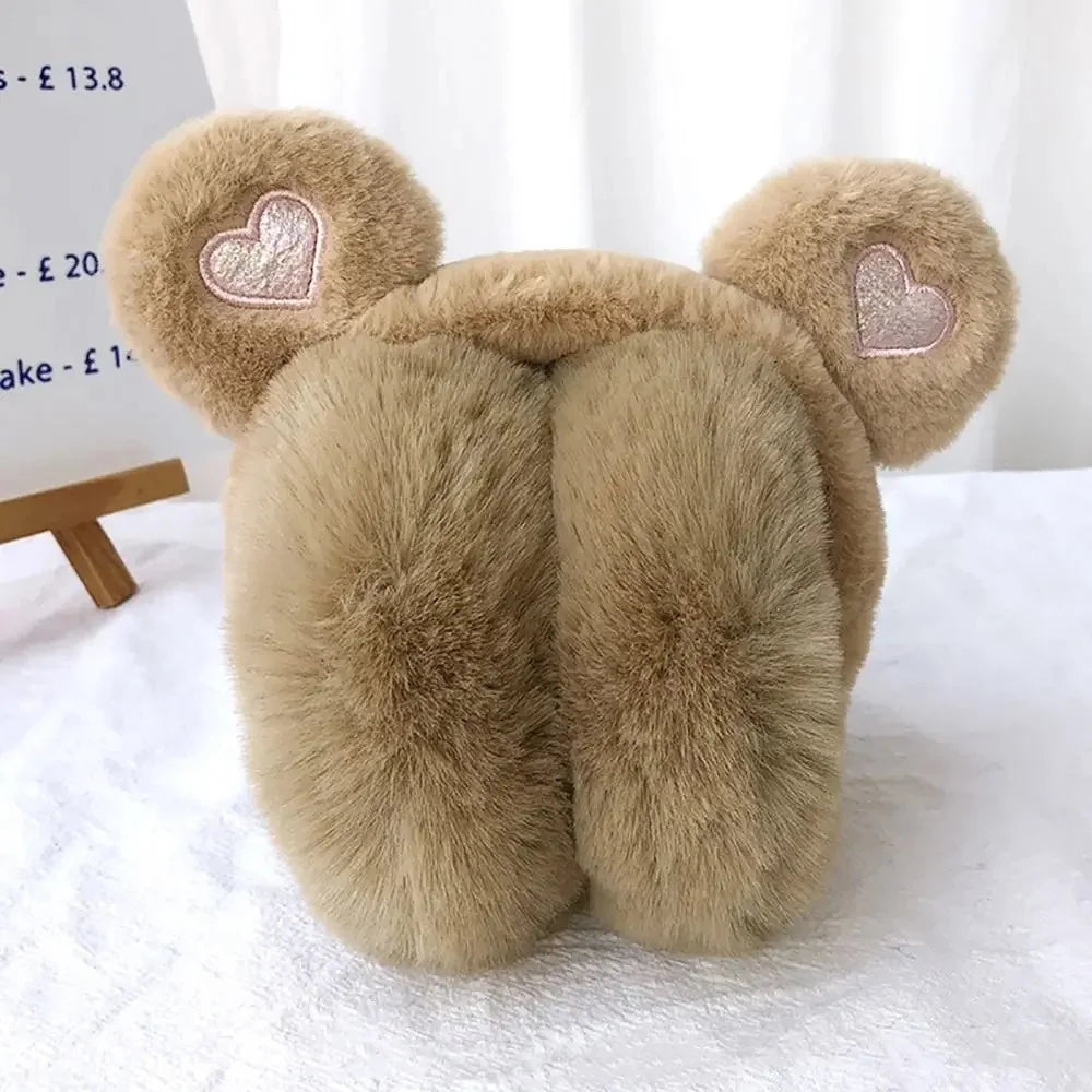 Cute Bear Ears Earmuffs in Brown