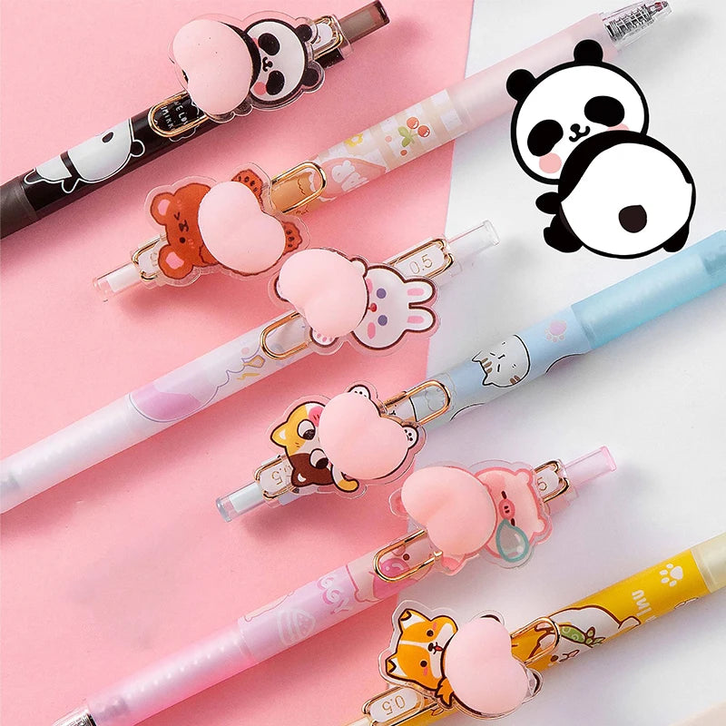 Kawaii Animal Soft Booty Gel Pens