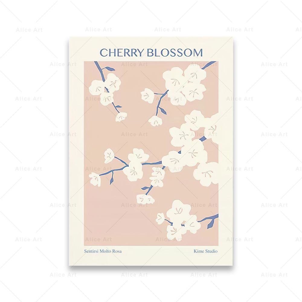 Kawaii Cherry Blossom Poster