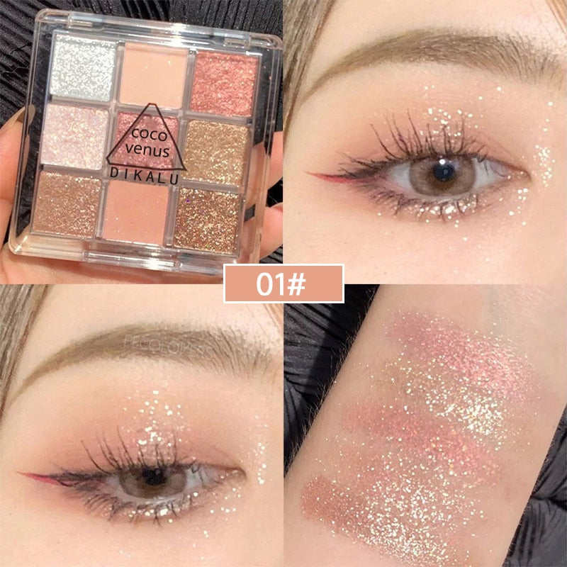 Kawaii Nine-Color Eye Shadow Palette