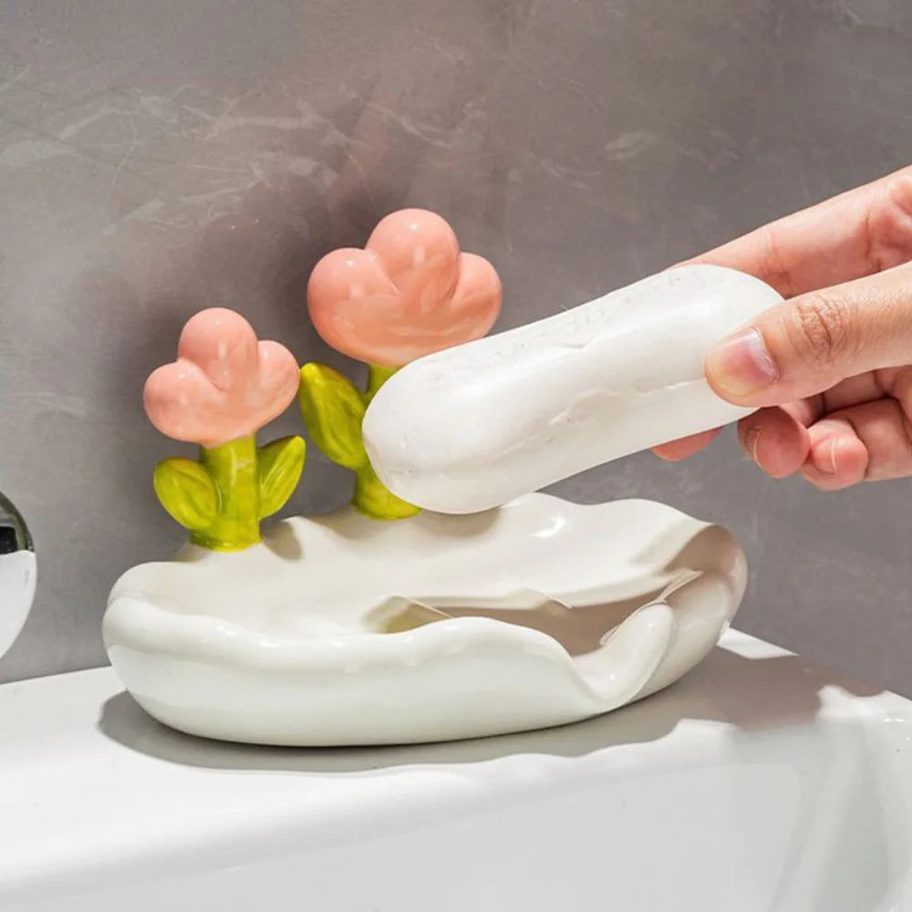 Cute Flowers Soap Dish