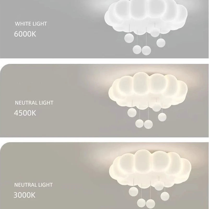Chandelier with different light color temperatures on a gray background