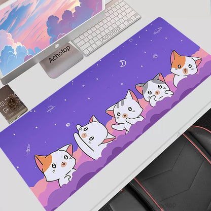 Kawaii Cloud Kitties Desk Pad