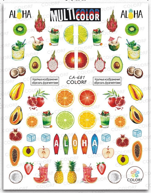 Nail Art Fruit Decals