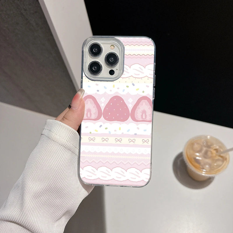 Strawberries & Cream Cake Samsung Phone Case   Kore Kawaii