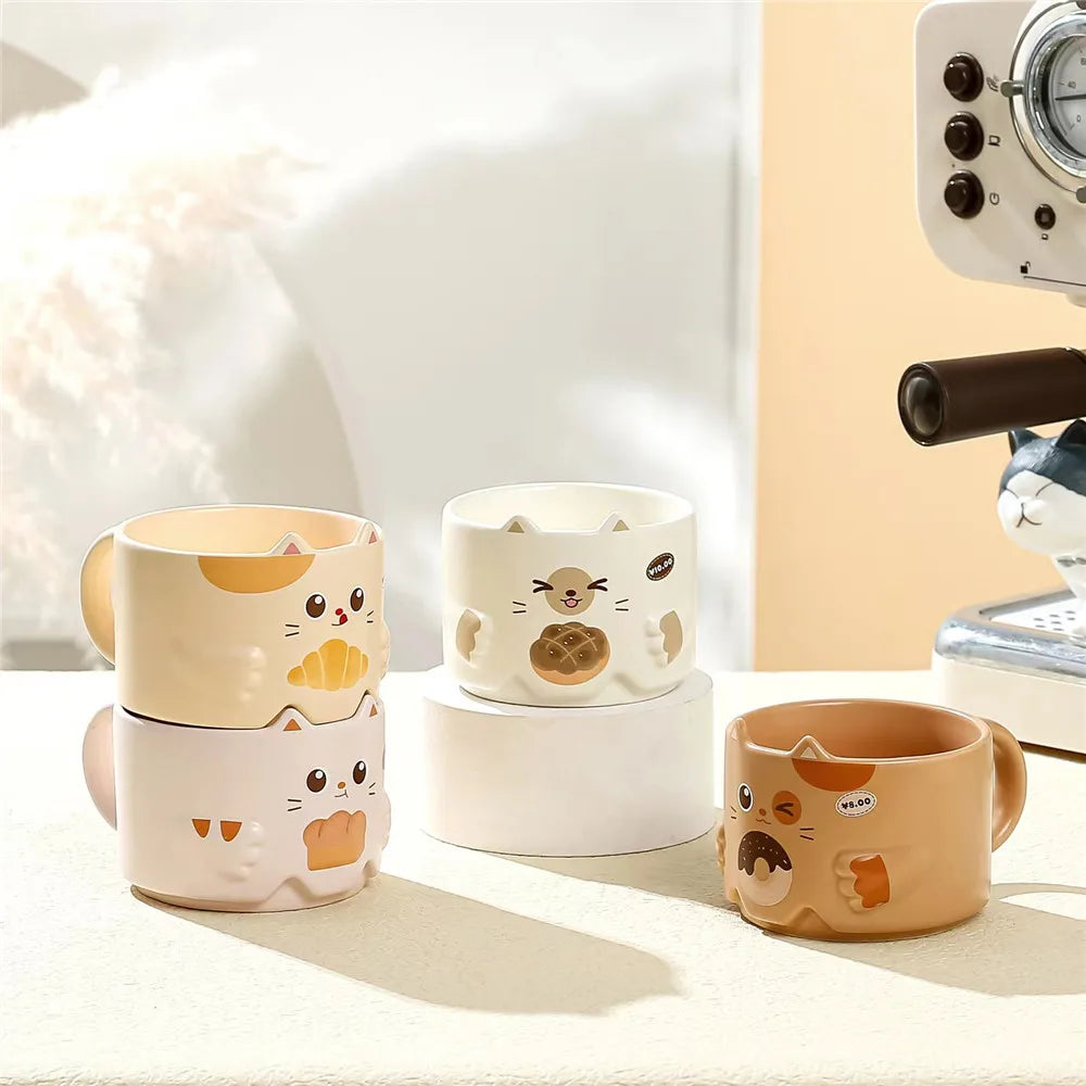 Stackable Cat & Bunny Mugs