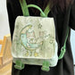 Kawaii Green Moon Kitty Backpack