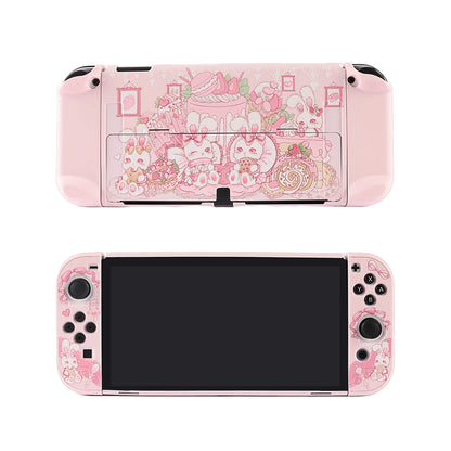 Pink Strawberry Bunny Nintendo Switch Cover