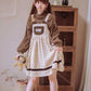 Corduroy Teddy Bear Overalls Dress