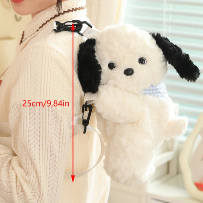 Kawaii Plush Kitty & Puppy Crossbody Bags