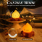 Campfire night light with a smiling face, labeled 'Candle Mode' to simulate flickering flames.