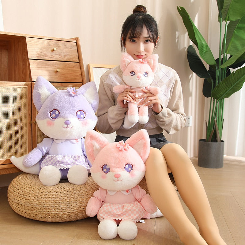 Kawaii Cherry Blossom Fox Plushies