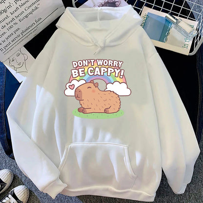 "Don't Worry Be Cappy" Capybara Hoodie