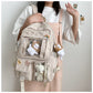 Kawaii Plushie Showcase Backpack in Tan