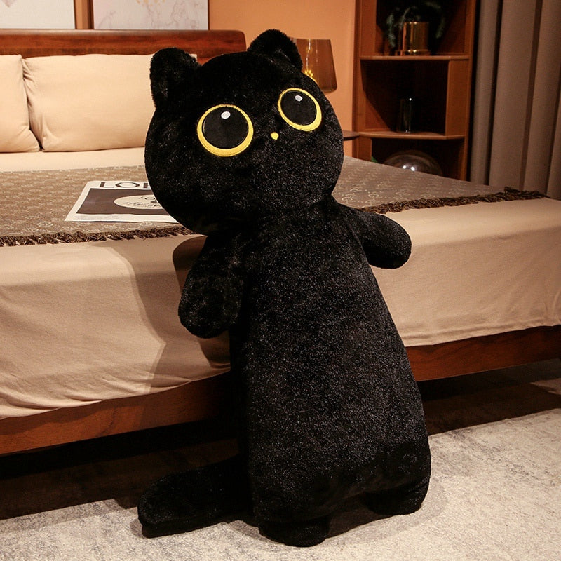 Kawaii Black Cat Plush Body Pillow