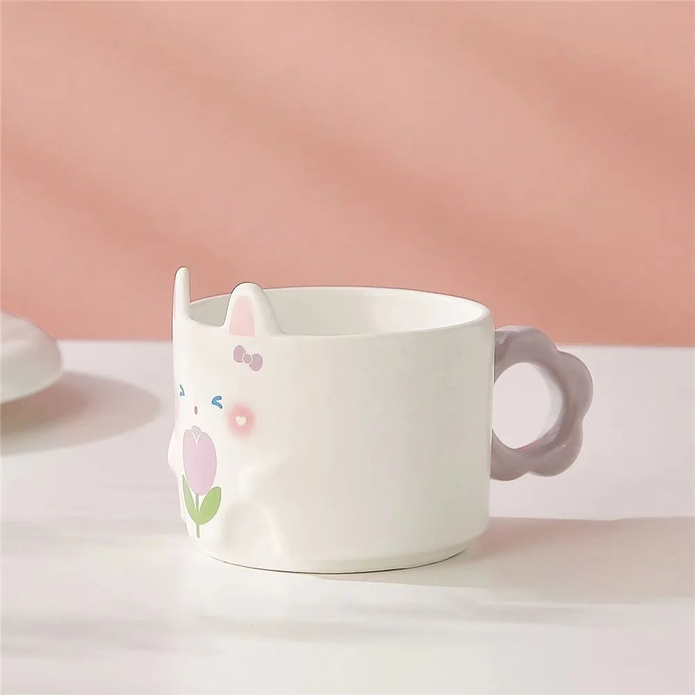 Stackable Cat & Bunny Mugs