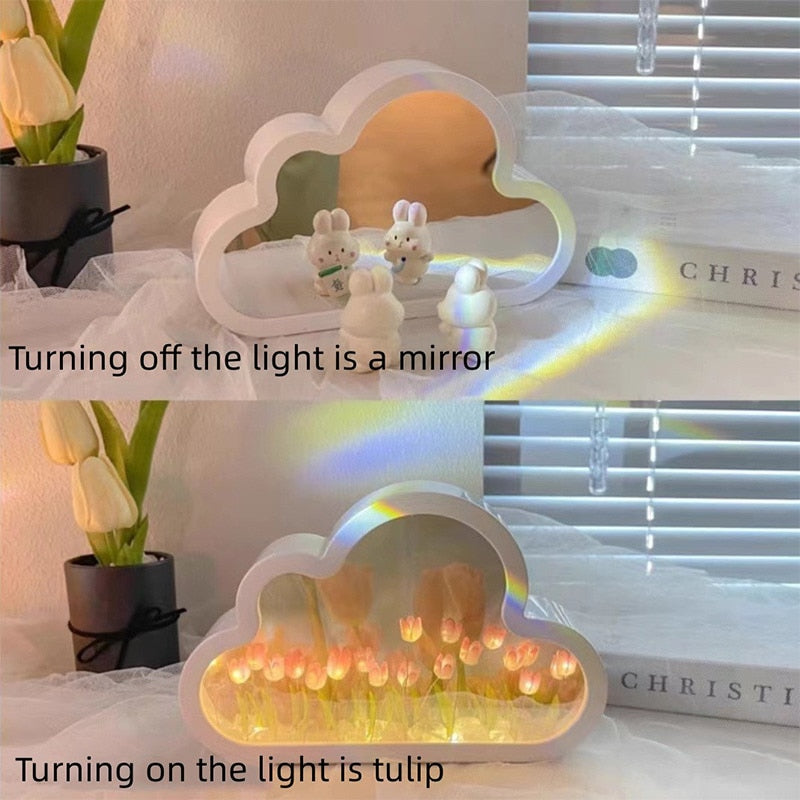 Kawaii DIY Tulip Cloud LED Night Light